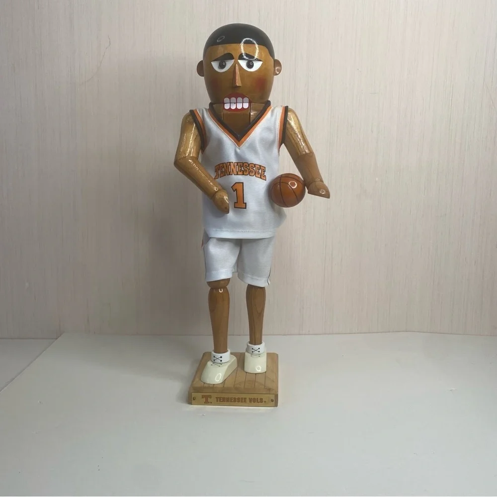 2002 Tennessee Vols Basketball Collectible Nutcracker Solid Wood 270/500 (FLAW) - Picture 1 of 9